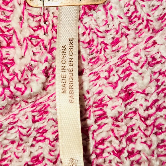 |Free People| Knitted Pink White Marled Sweater - Picture 3 of 4